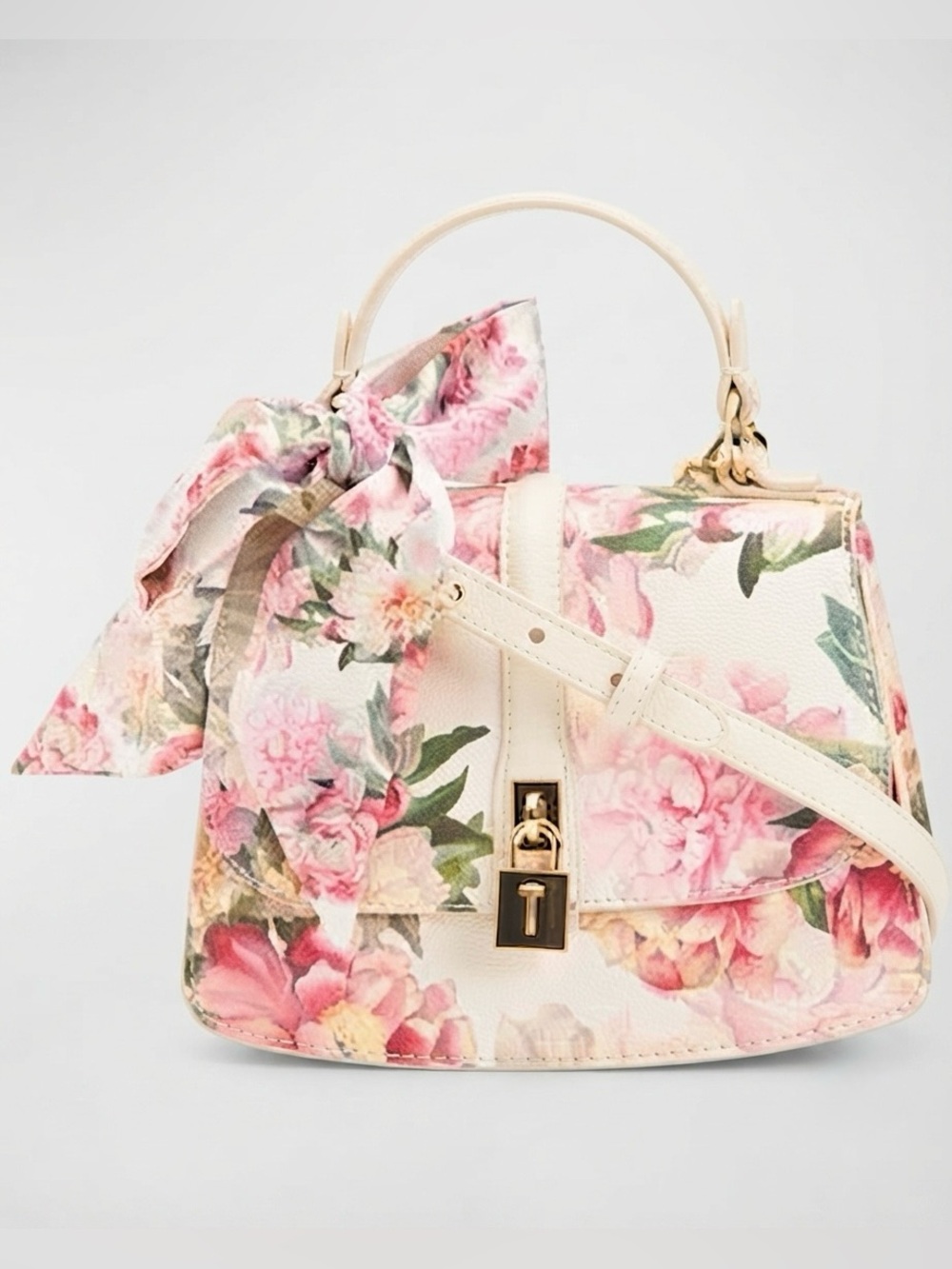 New w/Tags Ted Baker Floral Top-Handle Satchel in Blush and Pink - Picture 3 of 12